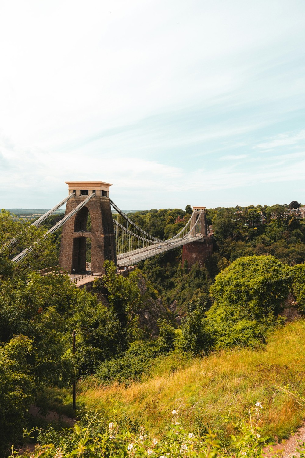 Clifton Suspension Bridge above the wooded Avon Gorge
