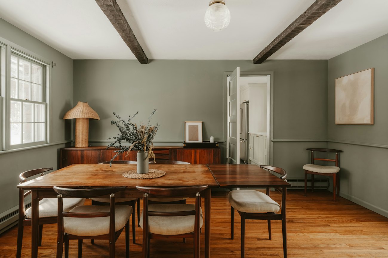 Rustic farmhouse dining table